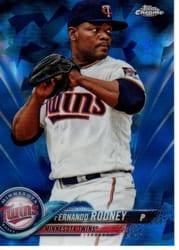 2018 Topps Chrome Sapphire Edition Base Set Fernando Rodney #419 card