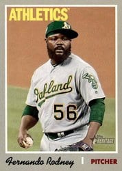 2019 Topps Heritage Base Set Fernando Rodney #311 card