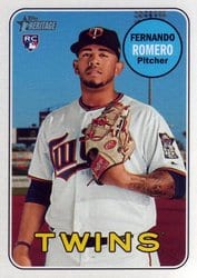 2018 Topps Heritage Base Set Fernando Romero #688 card