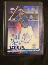 2019 Topps Chrome Rookie Autographs Fernando Tatis Jr. Blue Refractor #RA-FT card