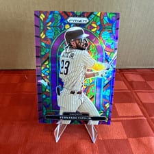2022 Panini Prizm Stained Glass Fernando Tatis Jr. Purple Prizm #SG-1 card