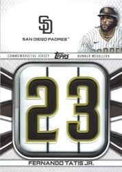 2022 Topps Player Number Jersey Medallions Fernando Tatis Jr. #JNM-FT card