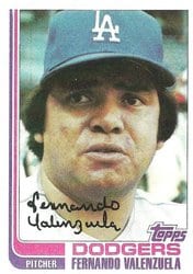 1982 Topps Base Set Fernando Valenzuela #510 card