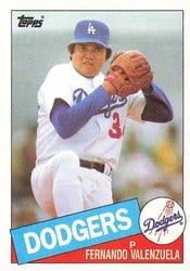 1985 Topps Base Set Fernando Valenzuela #440 card