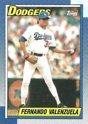 1990 Topps Base Set Fernando Valenzuela #340 card