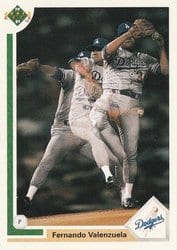1991 Upper Deck Base Set Fernando Valenzuela #175 card