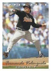 1993 Upper Deck Base Set Fernando Valenzuela #550 card