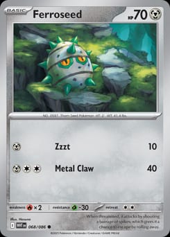 White Flare Ferroseed #68 card