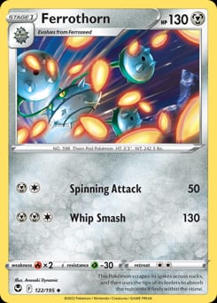 Silver Tempest Ferrothorn #122 card
