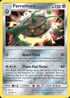 Team Up Ferrothorn #103 card