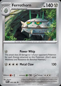 White Flare Ferrothorn #69 card