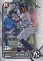 2022 Bowman 1st Edition Base Set Fidel Montero #BPPF-74 card
