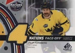 2025-26 SP Game Used 2025 4 Nations Face-Off Fabrics Filip Forsberg #4N-FF card