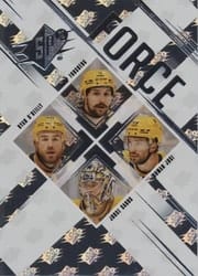 2024-25 SPx Force Filip Forsberg/Ryan O'Reilly/Roman Josi/Juuse Saros #SF-FOJS card