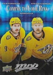 2025-26 Upper Deck MVP Coming to Your Rink Filip Forsberg/Steven Stamkos #CR-16 card