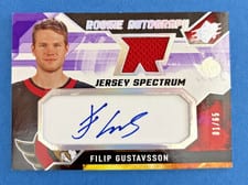 2021-22 SPx Rookie Autograph Jersey Filip Gustavsson #FG card