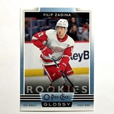2019 Upper Deck O-Pee-Chee Glossy Rookies Filip Zadina Copper #R-5 card