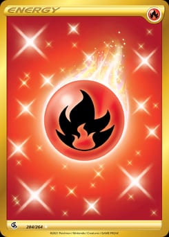 2021 Fusion Strike Fire Energy #284 card