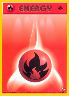 2000 Gym Heroes Fire Energy #128 card