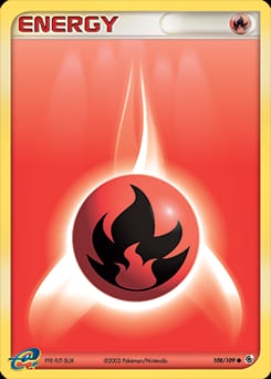 2003 Ruby & Sapphire Fire Energy #108 card