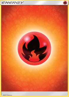 2017 Sun & Moon Fire Energy #165 card