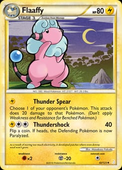 HeartGold & SoulSilver Flaaffy #42 card
