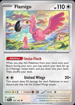 Paldea Evolved Flamigo #170 card