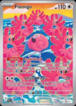 Paldea Evolved Flamigo #227 card