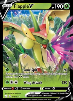 Battle Styles Flapple V #18 card