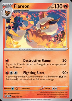 151 Flareon #136 card