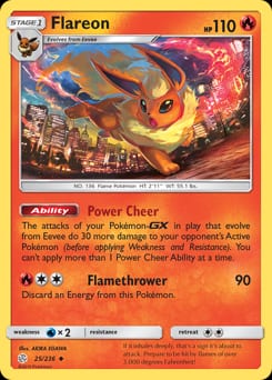 Cosmic Eclipse Flareon #25 card