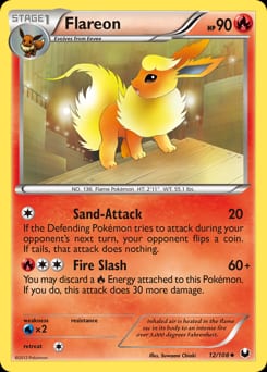2012 Dark Explorers Flareon #12 card