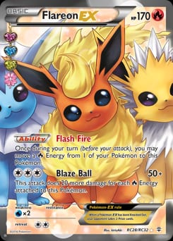 2016 Generations Flareon-EX #RC28 card