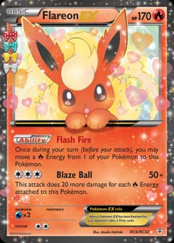 Generations Flareon-EX #RC6 card