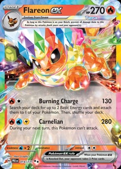 2025 Prismatic Evolutions Flareon ex #14 card