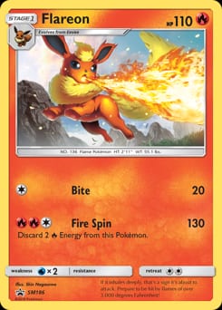 2017 SM Black Star Promos Flareon #SM186 card