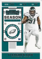 2019 Panini Contenders Base Set Fletcher Cox #58 card