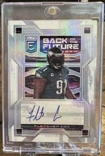 2021 Donruss Elite Back to the Future Signatures Fletcher Cox #BF-FC card