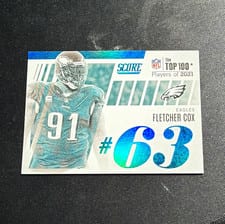2022 Score Top 100 Fletcher Cox #T63 card