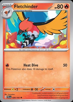 Paldea Evolved Fletchinder #29 card