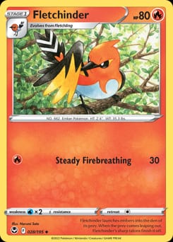 Silver Tempest Fletchinder #28 card