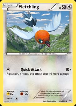 Flashfire Fletchling #86 card