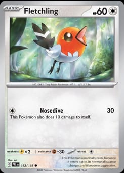 2023 Paldea Evolved Fletchling #163