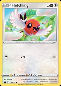 Silver Tempest Fletchling #150 card