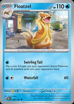 Obsidian Flames Floatzel #49 card