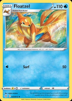 Shining Fates Floatzel #23 card