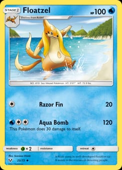 Shining Legends Floatzel #23 card