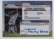 2024-25 Bowman University Chrome College Application Autographs Flory Bidunga #CAA-FB card
