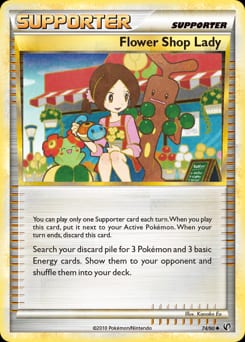 2010 HS—Undaunted Flower Shop Lady #74 card
