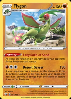 Darkness Ablaze Flygon #91 card